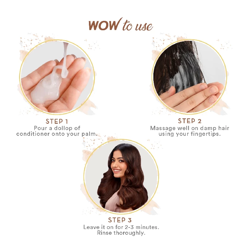 WOW Skin Science Coconut & Avocado Oil No Parabens & Sulphate Hair Conditioner, 300 ml-6.webp